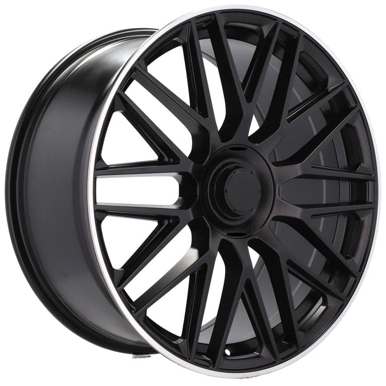 Alu kola pro Mercedes B1766 9x22 5x112 ET32 66.6 Black Half Matt & Polished Lip