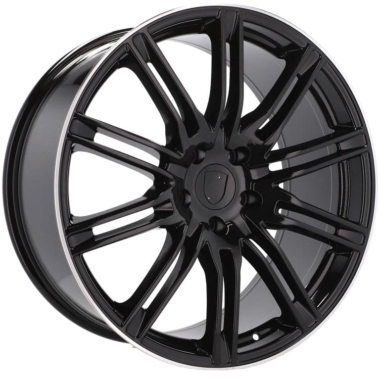 Alu kola pro Porsche BY476 10x21 5x130 ET50 71.6 Black & Polished Lip