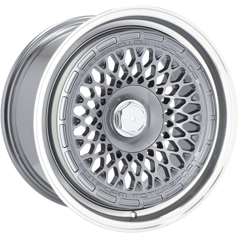 Alu kola Racing Line 1308B 8.5x18 5x112 ET30 72.6 Gun Metal & Polished Lip