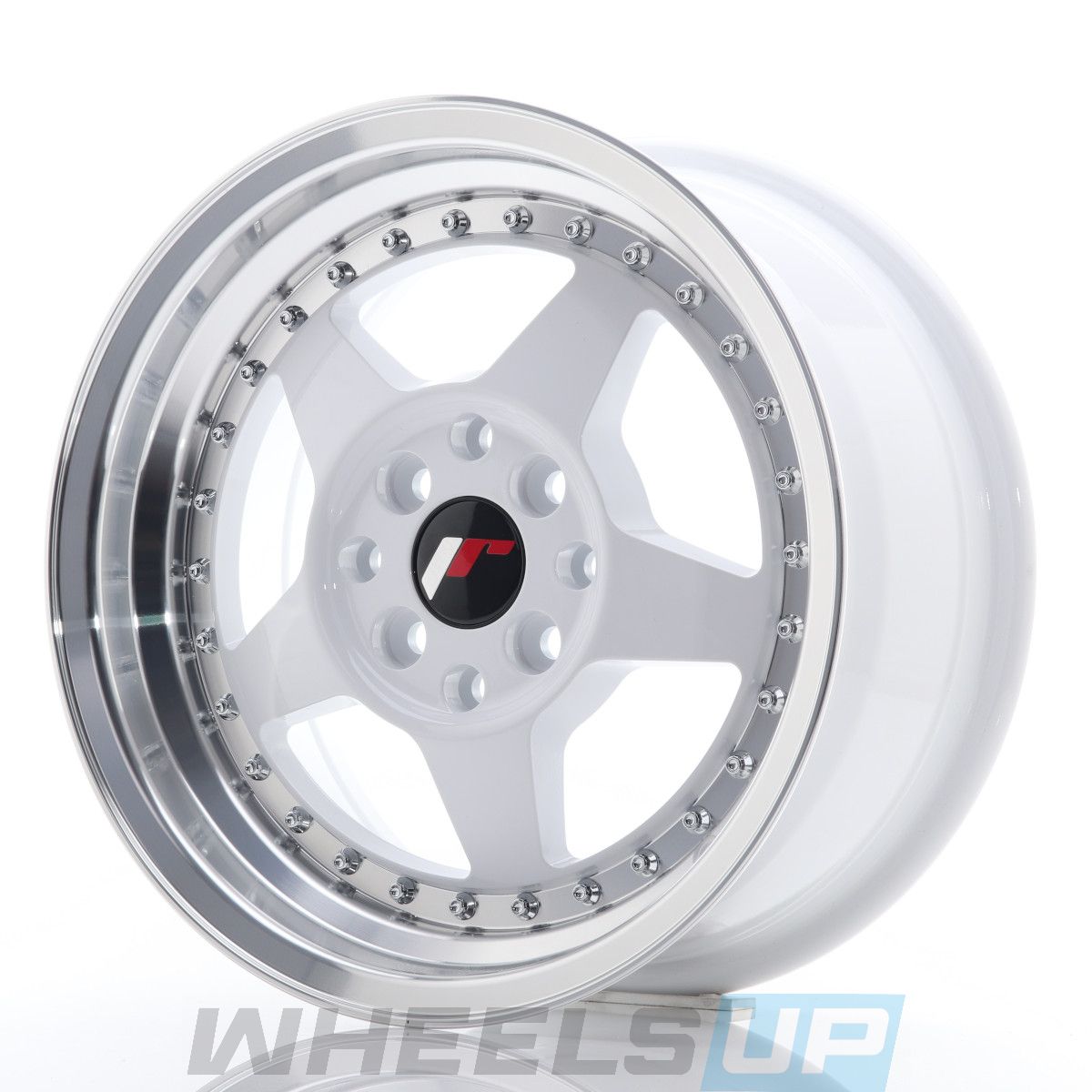 Alu kola Japan Racing JR6 15x7 ET25 4x100/108 White w/Machined Lip WheelsUp