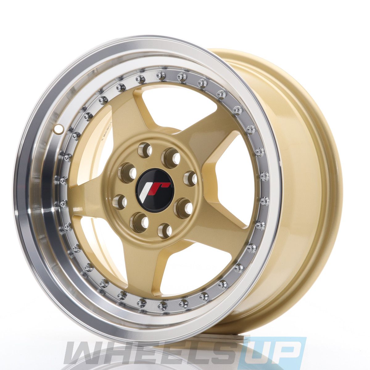 Alu kola Japan Racing JR6 17x8 ET20-35 BLANK Gold w/Machined Lip WheelsUp