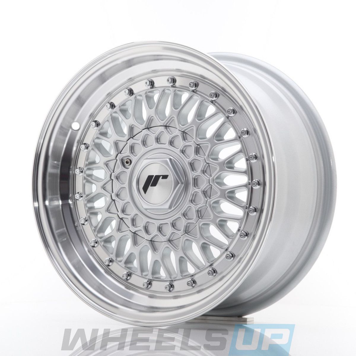 Alu kola Japan Racing JR9 16x8 ET25 4x100/108 Silver w/Machined Lip+Silver Rivets WheelsUp