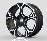 Alu kola pro Volkswagen I5162 8x18 5x112 ET45 Black Polished Half Matt