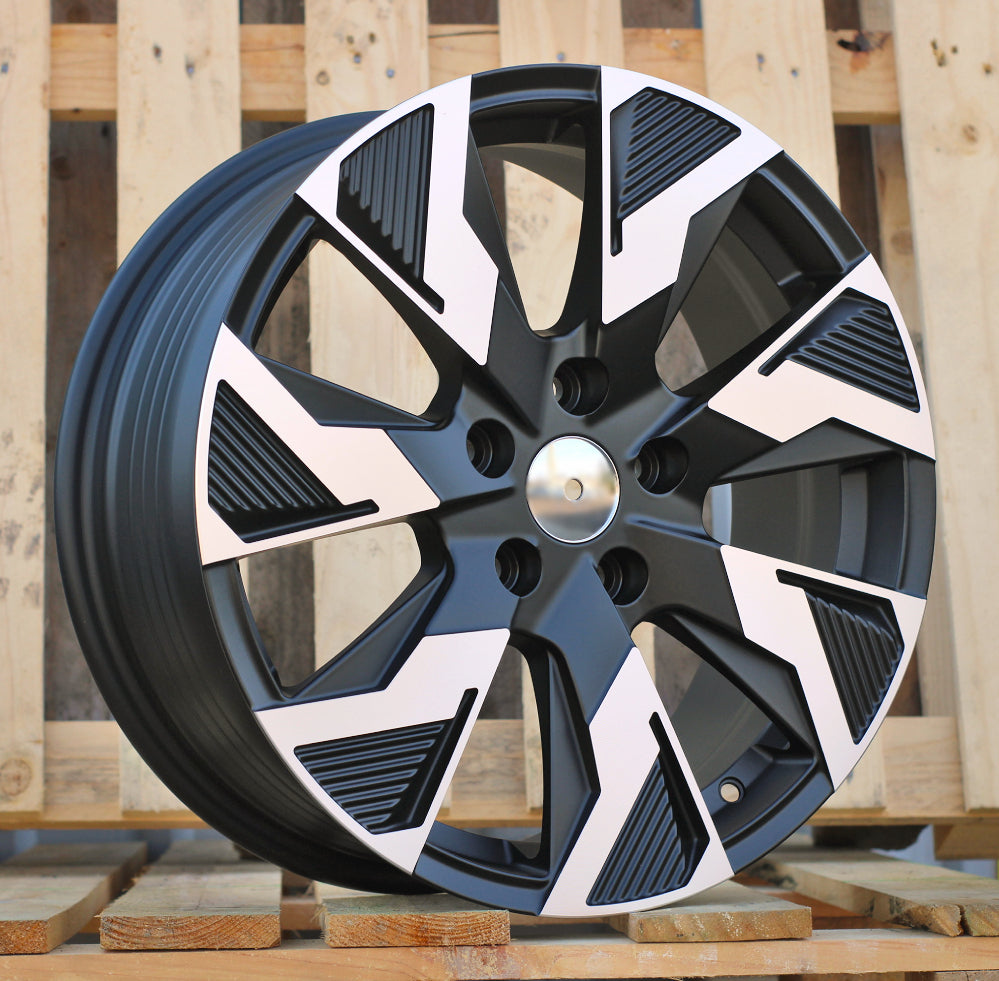 Alu kola pro Renault IN3521F 7x17 5x114.3 ET45 66.1 Black Polished Half Matt