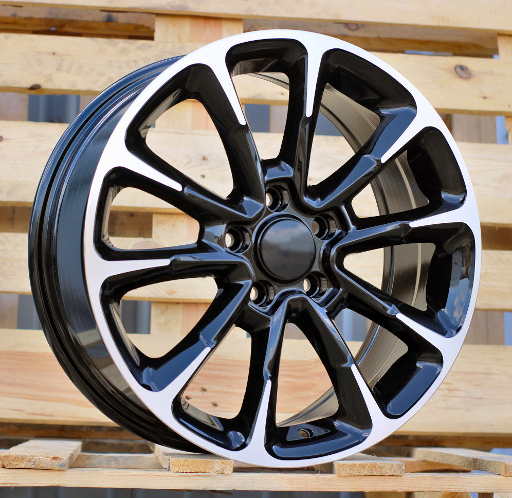 Alu kola pro Fiat Y1281 7x17 5x110 ET40 65.1 Black Polished
