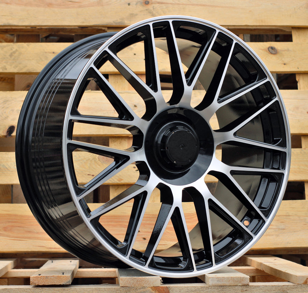 Alu kola pro Mercedes Y0207 8.5x20 5x112 ET40 66.6 Black Polished