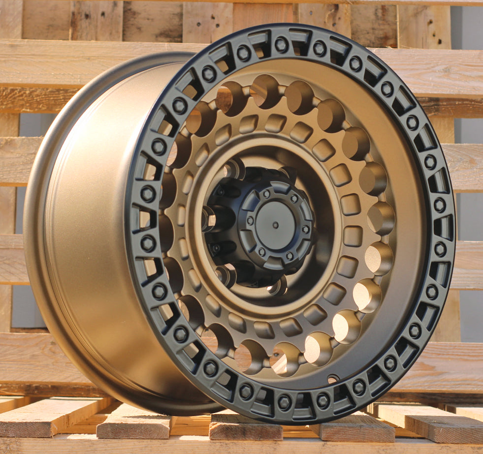 Alu kola pro Offroad JT220 8.5x16 6x139.7 ET 110.1 Bronze & Polished Lip