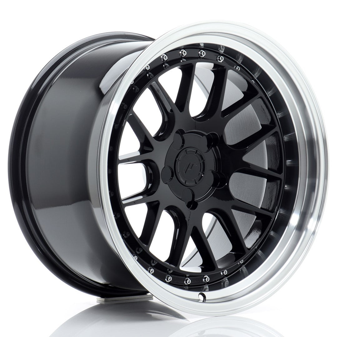 Alu kola Japan Racing JR40 18x10,5 ET15-22 5H BLANK Gloss Black w/Machined Lip WheelsUp
