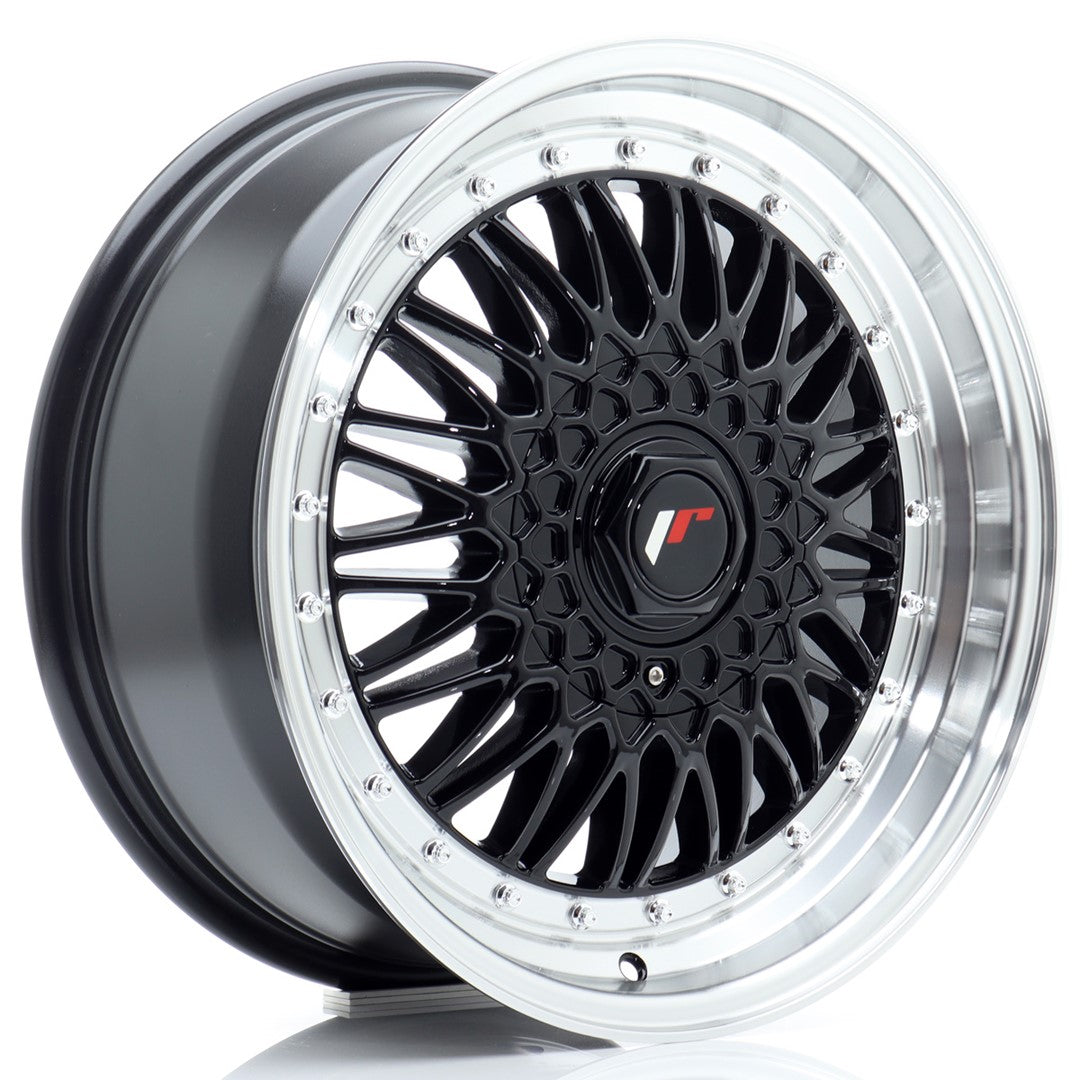 Alu kola Japan Racing JR9 17x7,5 ET20-35 BLANK Gloss Black w/Machined Lip