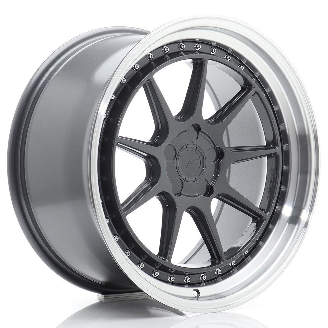 Alu kola Japan Racing JR47 19x9,5 ET15-35 5H BLANK Hyper Gray w/ Machined Lip