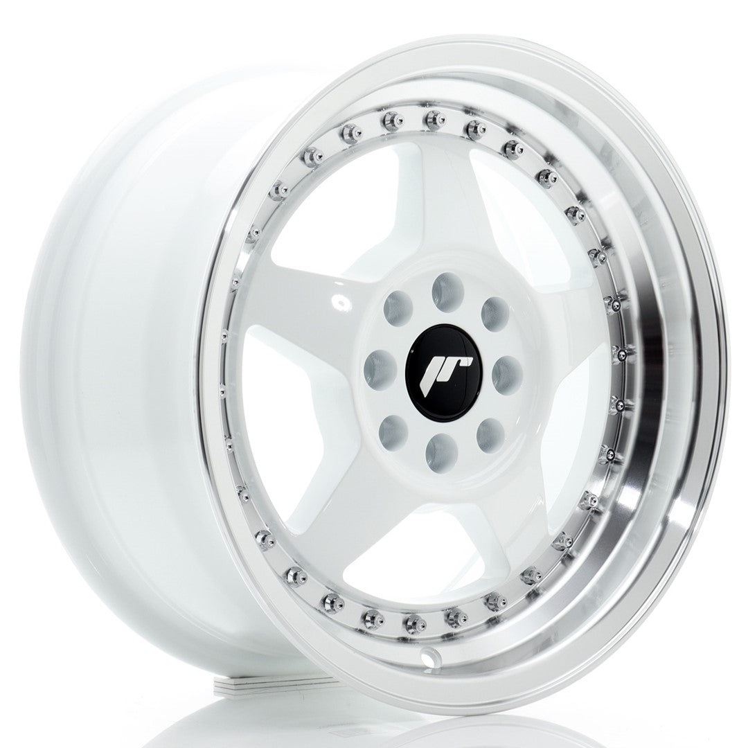 Alu kola Japan Racing JR6 15x7 ET25 4x100/108 White w/Machined Lip | Wheelsup.cz