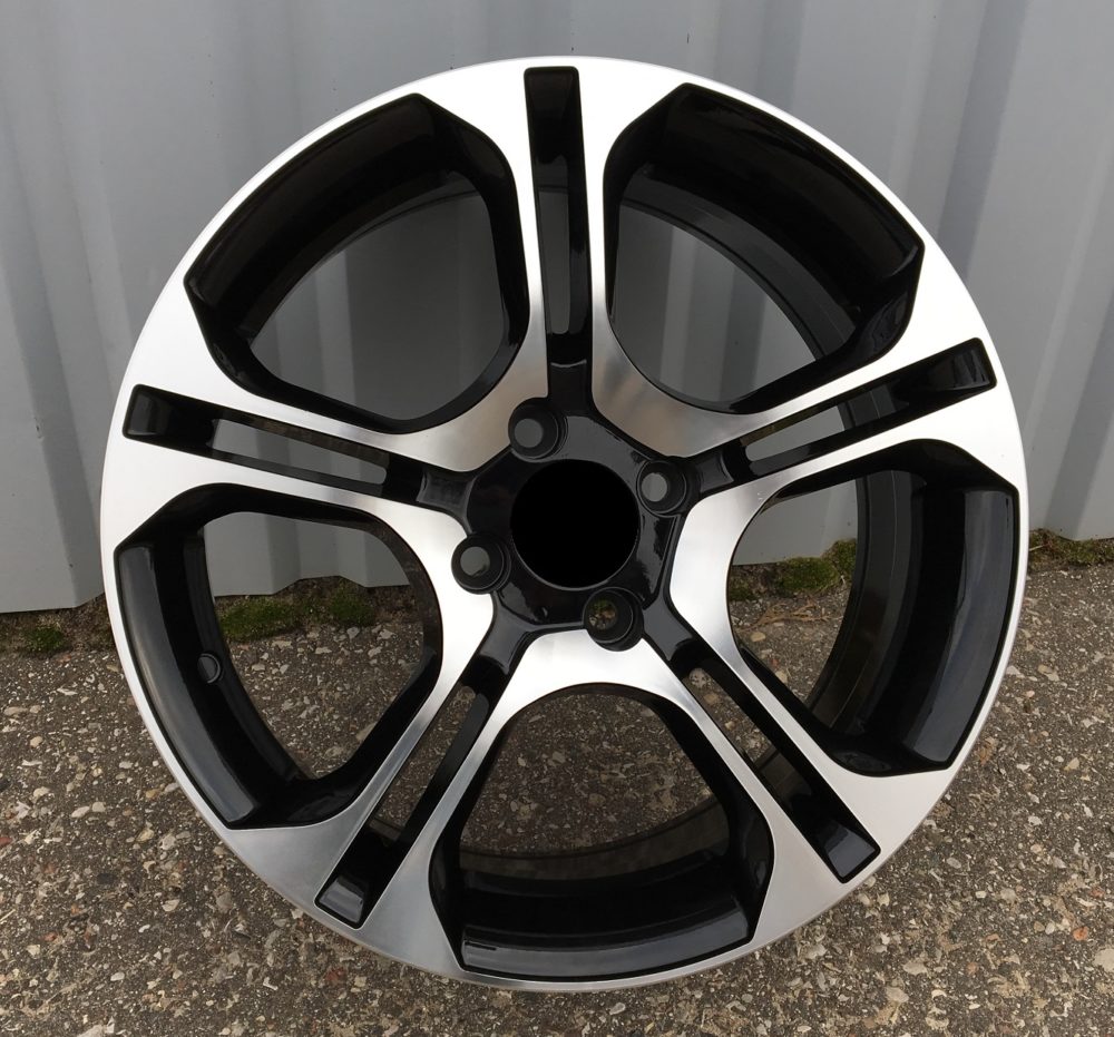 Alu kola pro Renault BK875 7x17 4x100 ET42 60.1 Black Polished & Powder Coating | Wheelsup.cz