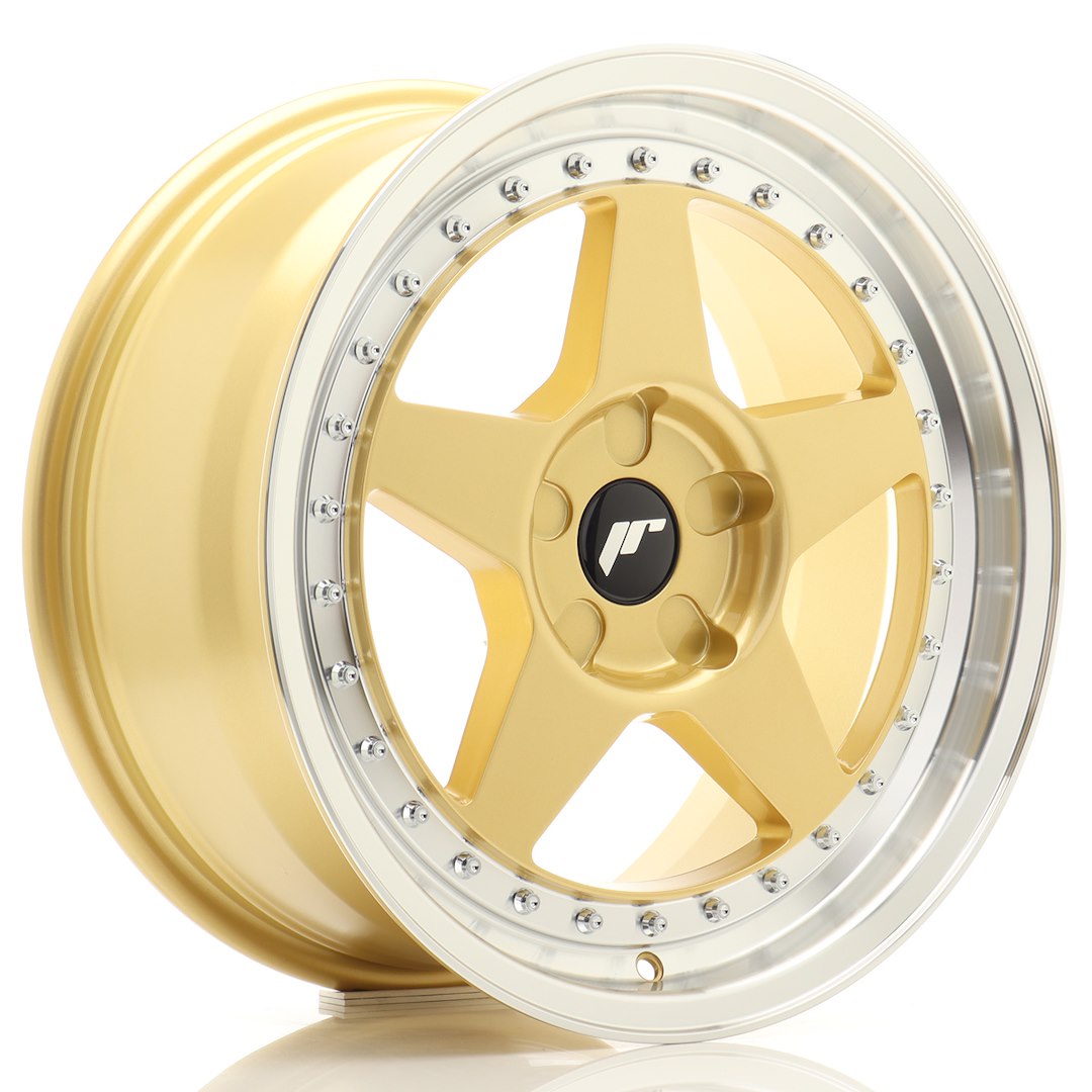 Alu kola Japan Racing JR6 17x8 ET20-35 5H BLANK Gold w/ Machined Lip