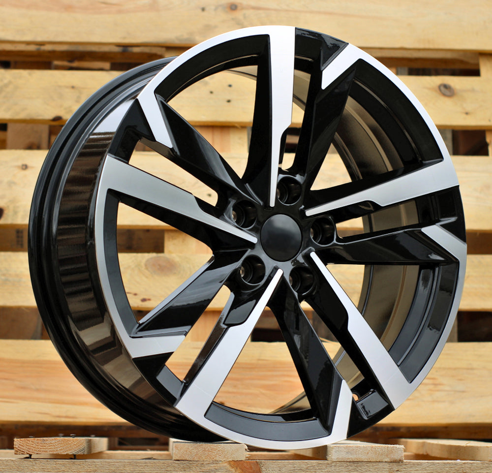 Alu kola pro Škoda FBX254 8.5x20 5x112 ET38 57.1 Black Polished Half Matt