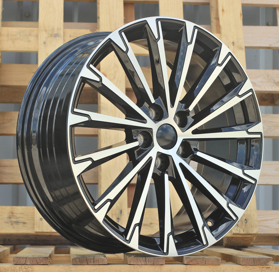 Alu kola pro Škoda YF0446 8x19 5x112 ET45 57.1 Black Polished