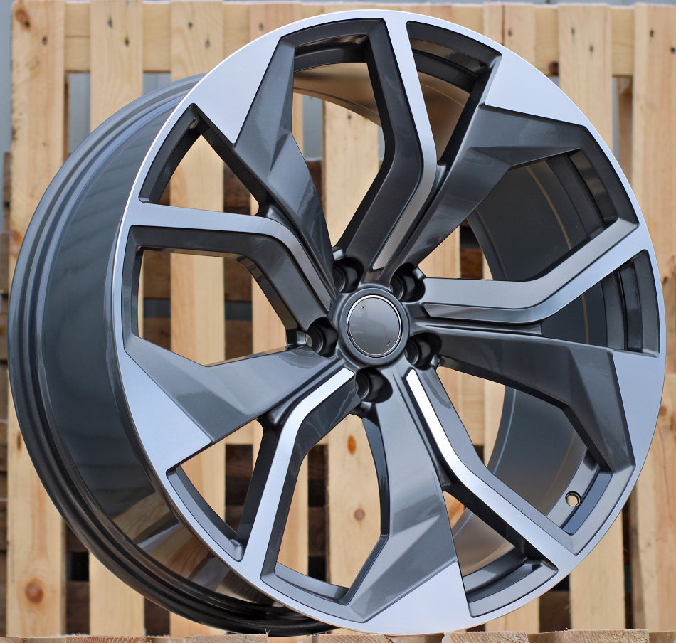 Alu kola pro Audi B1637 10x22 5x112 ET26 Grey Polished