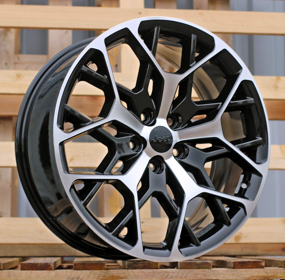 Alu kola pro Jeep A1458 9x21 5x127 ET50 71.6 Black Polished | Wheelsup.cz