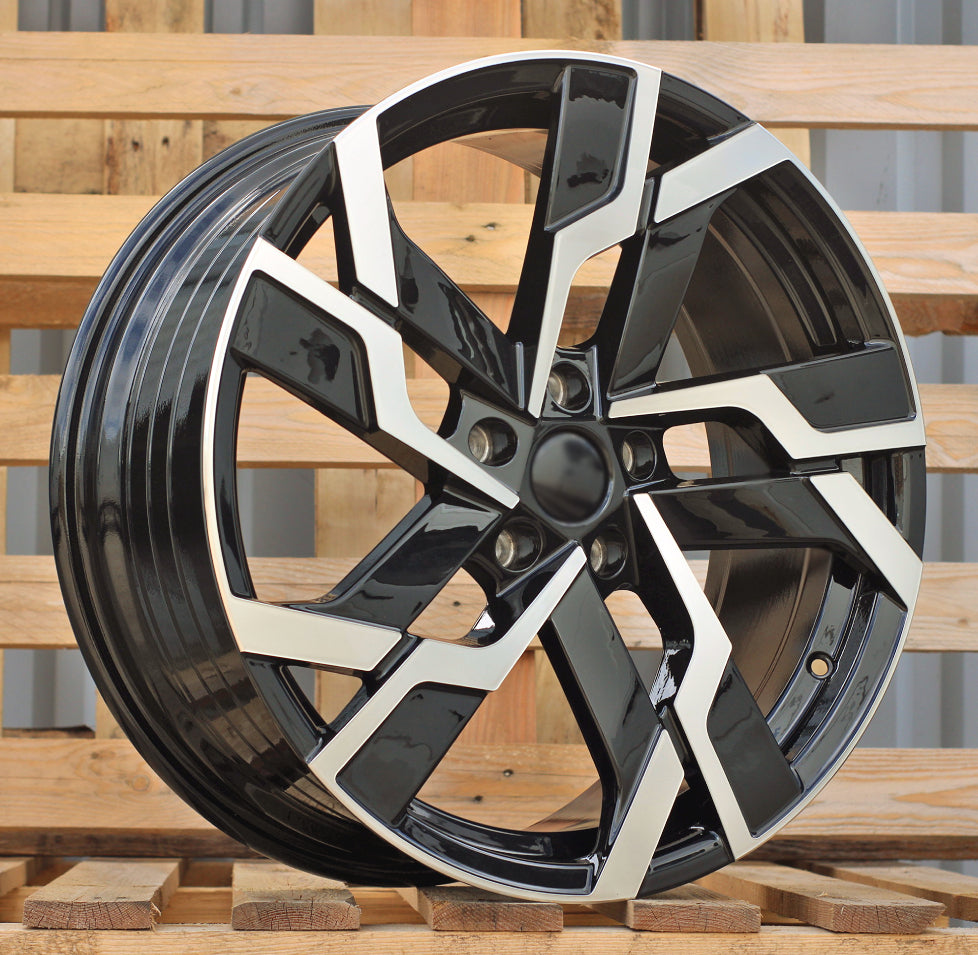 Alu kola pro Škoda YF5696 8x19 5x112 ET41 57.1 Black Polished