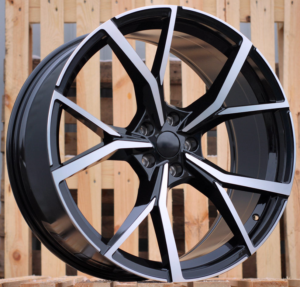 Alu kola Volkswagen B5801 7x17 5x100 ET39 Machined black