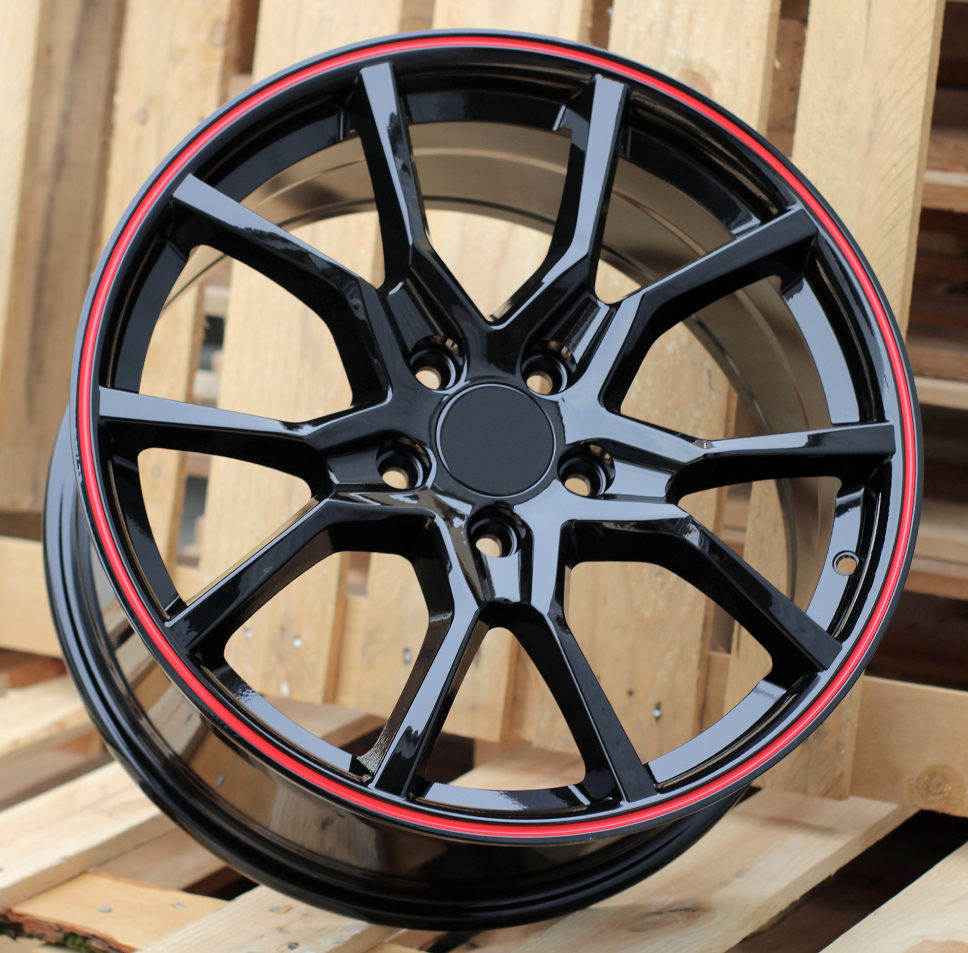 Alu kola pro Honda B1418 7.5x17 5x114.3 ET45 Black & Red Line