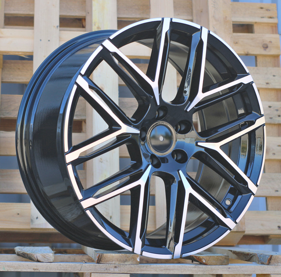 Alu kola pro Audi HF736 9x20 5x112 ET32 66.6 Black Polished