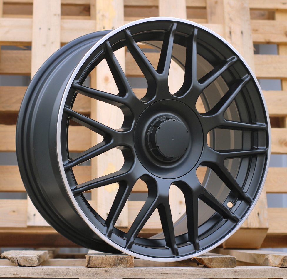 Alu kola pro Mercedes H3368F 7.5x17 5x112 ET35 66.6 Black & Polished Lip