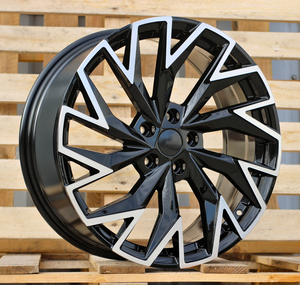 Alu kola pro Škoda FBX423 8x19 5x112 ET44 57.1 Black Polished