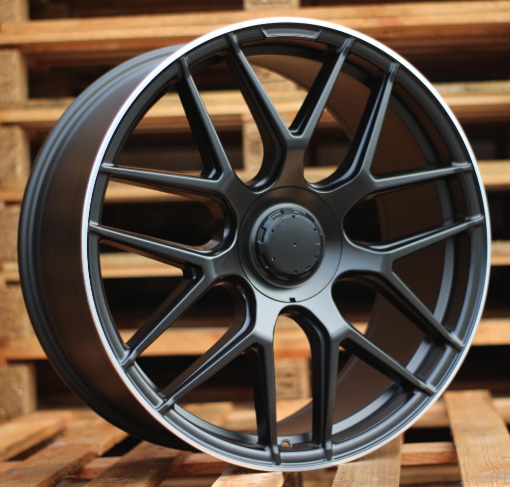 Alu kola pro Mercedes B5318 9.5x20 5x112 ET43 Black Half Matt & Polished Lip