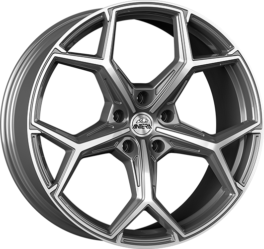 Alu kola GMP A101 8.5x20 5x120 ET40 64.1 moon gray diamond