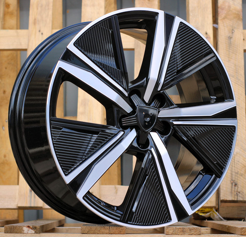 Alu kola pro Peugeot Y1187F 7.5x18 5x108 ET44 Black Polished