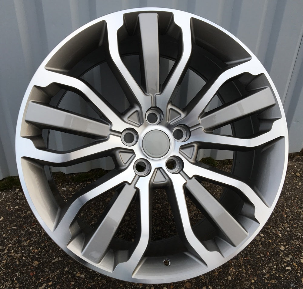 Alu kola pro Land Rover B1027 9.5x21 5x120 ET49 72.6 Grey Polished