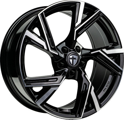 Alu kola Tomason AR1 9.5x22 5x112 ET36 66.6 black diamond polished
