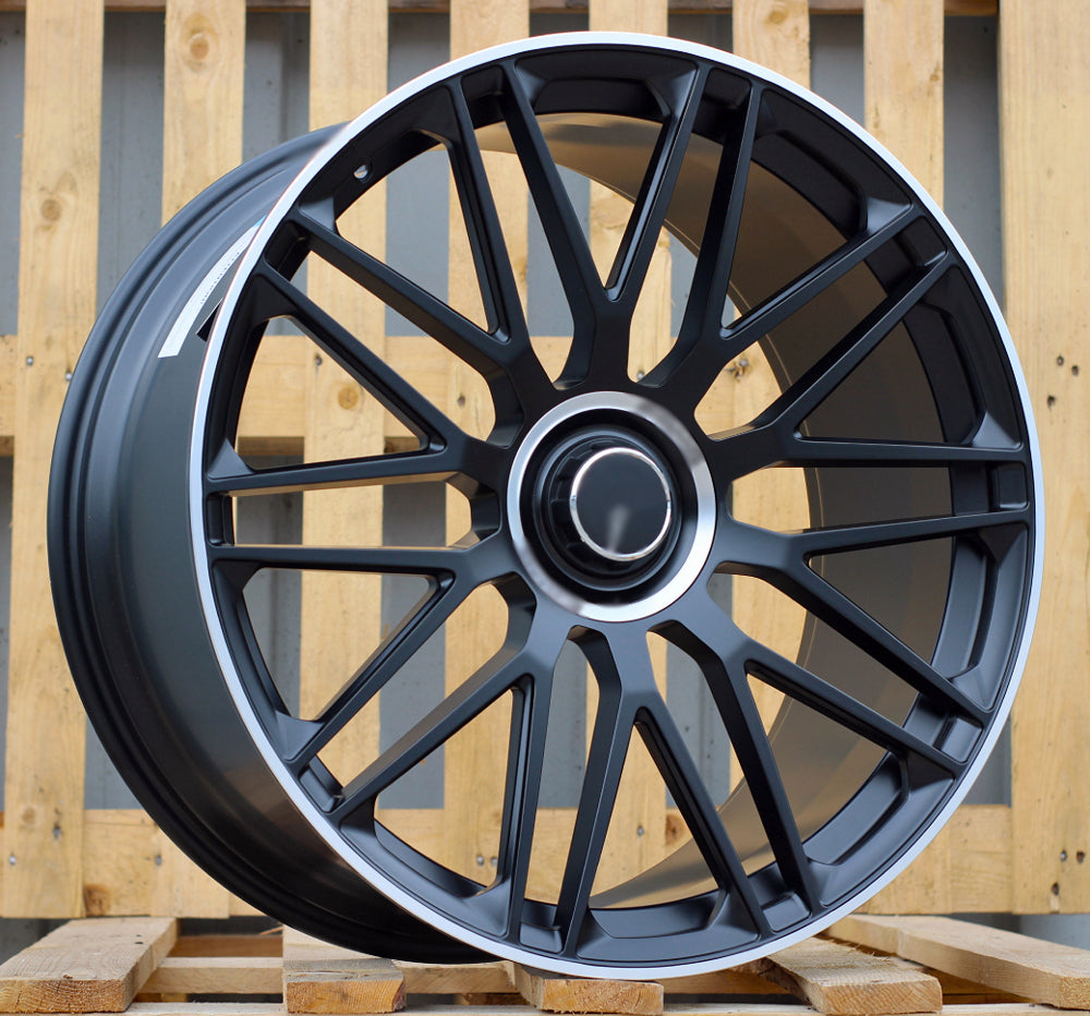 Alu kola pro Mercedes XFRGW5570 11x23 5x112 ET42 66.6 Black Matt & Polished Lip