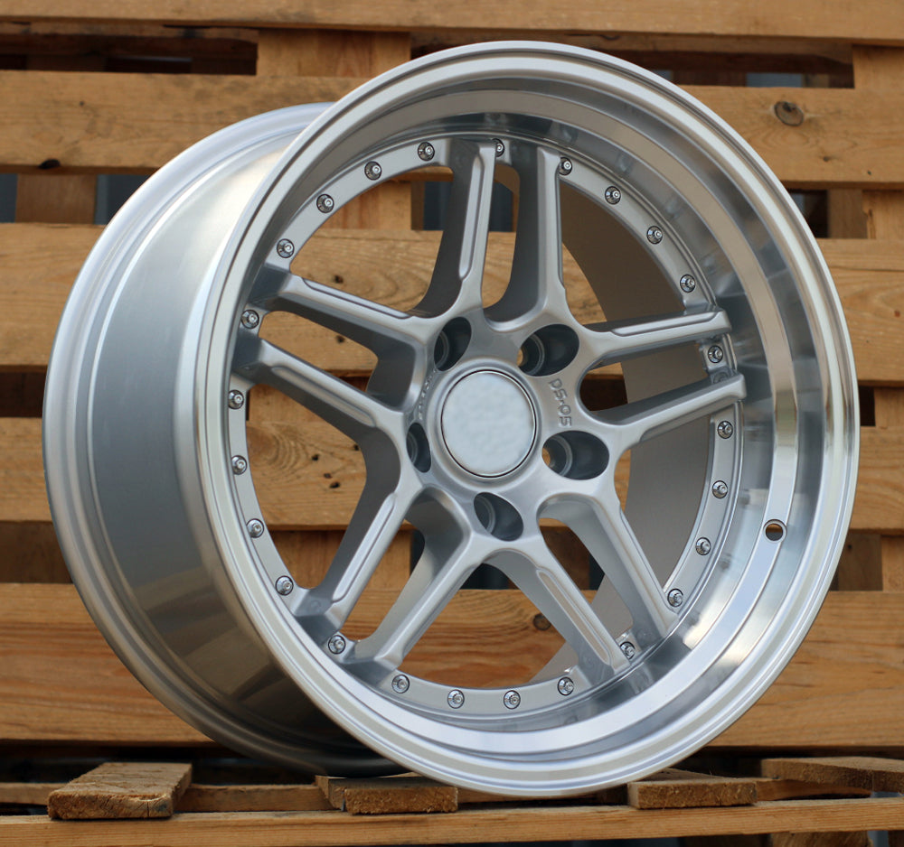 Alu kola pro BMW A5863 9.5x17 5x120 ET20 74.1 Silver & Polished Lip