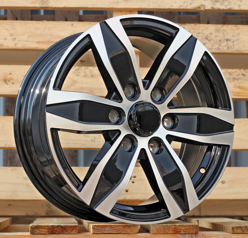 Alu kola pro Mercedes YF6153 7x16 6x130 ET50 84.1 Black Polished