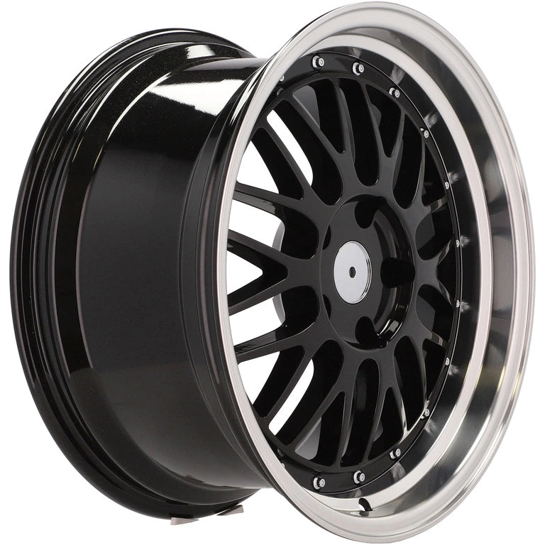 Alu kola Racing Line A1025 7.5x17 5x120 ET34 72.6 Black & Polished Lip | Wheelsup.cz