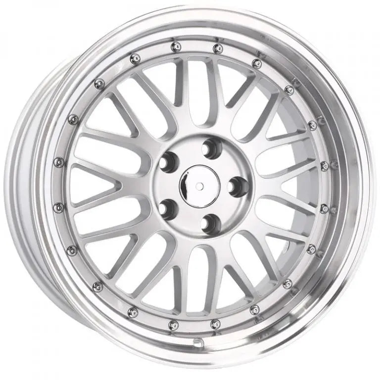 Alu kola Racing Line A1025 7.5x17 4x100 ET35 67.1 Silver & Polished Lip
