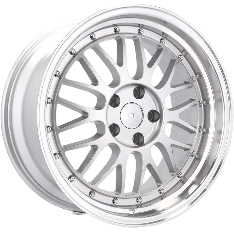 Alu kola Racing Line A1025 8x18 5x120 ET20 74.1 Silver Shining & Polished Lip | Wheelsup.cz