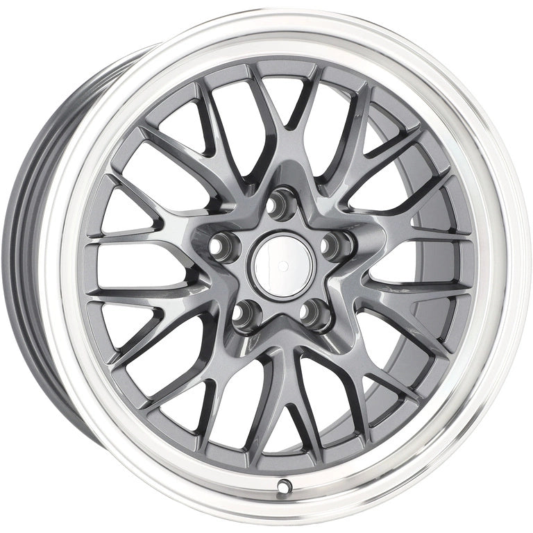 Alu kola Racing Line A1408 8x18 5x120 ET20 74.1 Gun Metal & Polished Lip | Wheelsup.cz