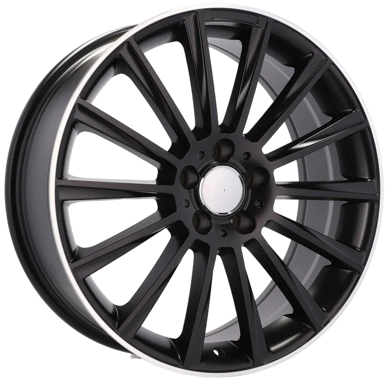 Alu kola pro Mercedes B1048 9.5x19 5x112 ET36 66.6 Black & Polished Lip | Wheelsup.cz