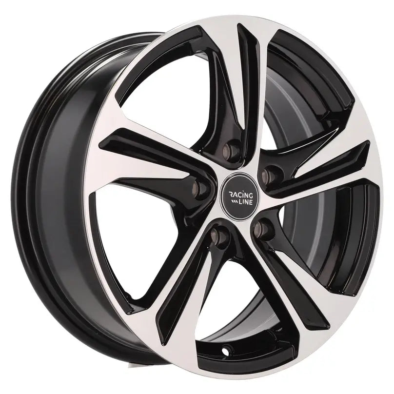 Alu kola Racing Line B1242 6x15 4x108 ET45 63.4 Black Polished | Wheelsup.cz