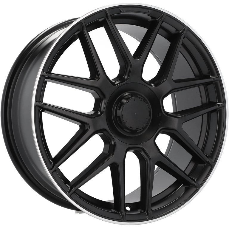 Alu kola pro Mercedes B1258 9x19 5x112 ET49 66.6 Black Half Matt & Polished Lip