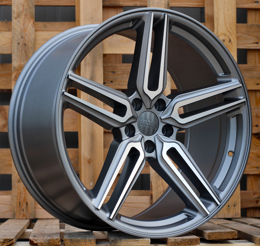 Alu kola HAXER B1382 9x20 5x112 ET35 Grey Polished Half Matt-Alu kola-WheelsUp