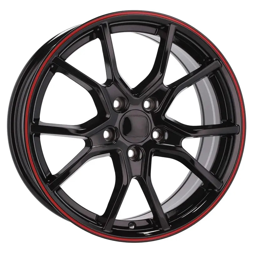 Alu kola pro Honda B1418 8x18 5x114.3 ET45 64.1 Black & Red Line