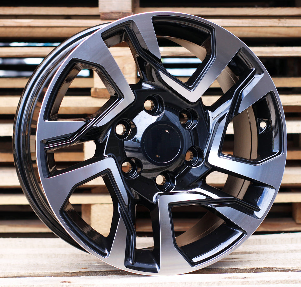 Alu kola Racing Line B1704 7.5x17 6x139.7 ET25 Black Polished Offroad