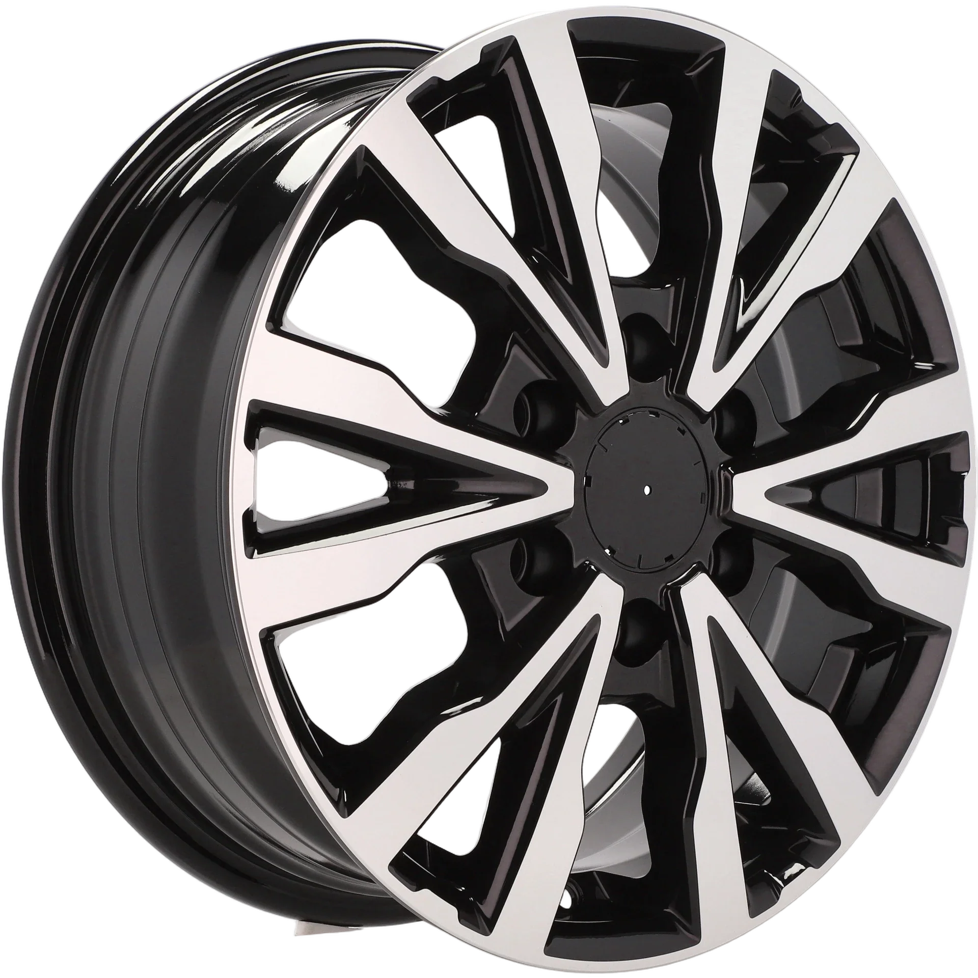 Alu kola pro Volkswagen B3025 6.5x16 6x120 ET50 74.1 Black Polished | Wheelsup.cz