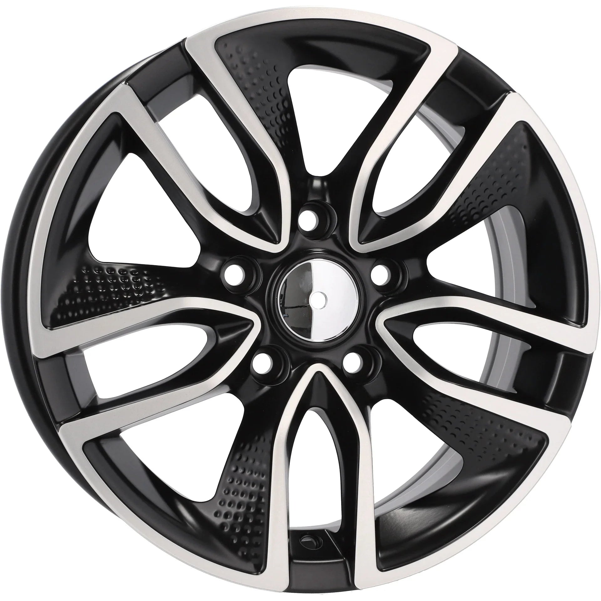 Alu kola Racing Line B5087 6.5x16 5x112 ET45 66.6 Black Polished Half Matt | Wheelsup.cz