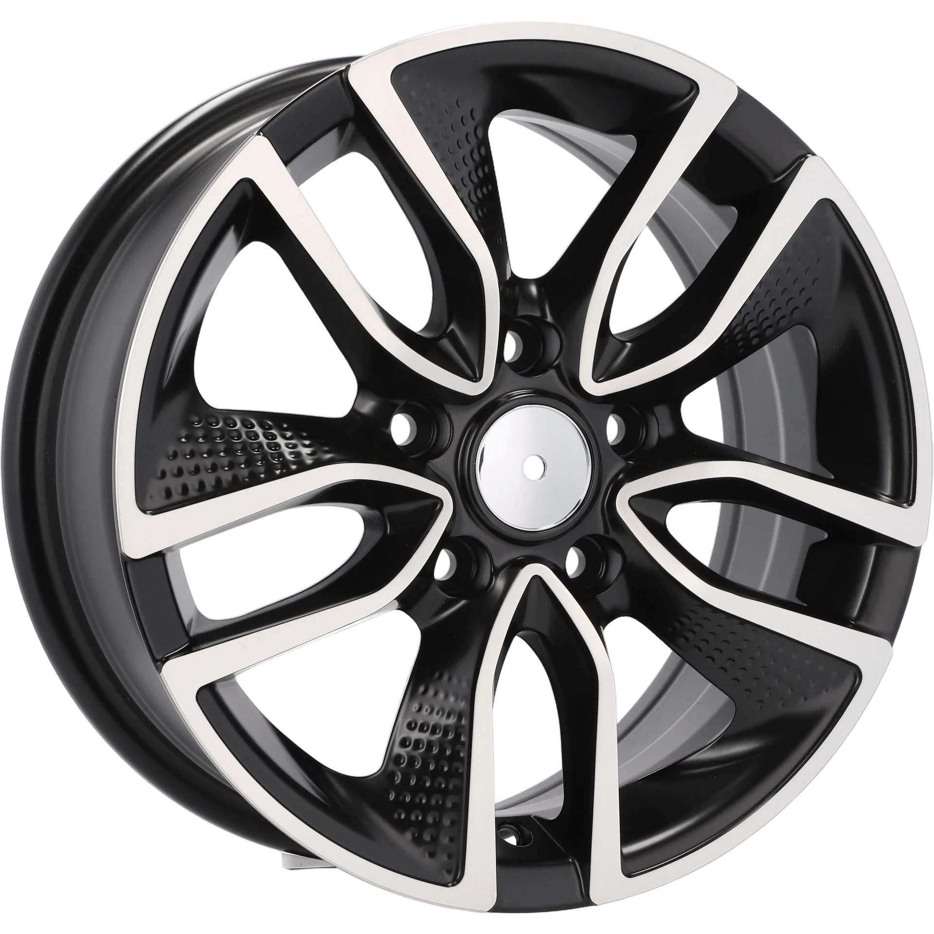 Alu kola pro Racing Line B5087 6.5x15 5x112 ET45 Black Polished Half Matt | Wheelsup.cz