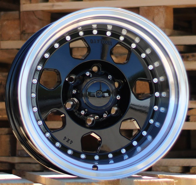 Alu kola pro Offroad B5169 10x16 6x139.7 ET-36 Black & Polished Lip