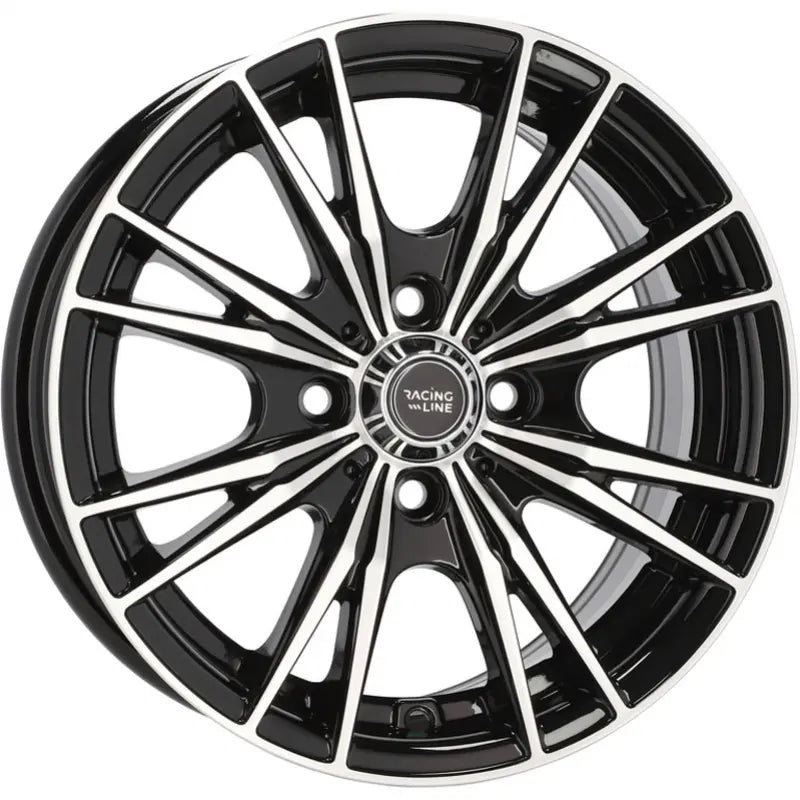 Alu kola Racing Line B5199 6x14 4x100 ET38 60.1 Black Polished | Wheelsup.cz